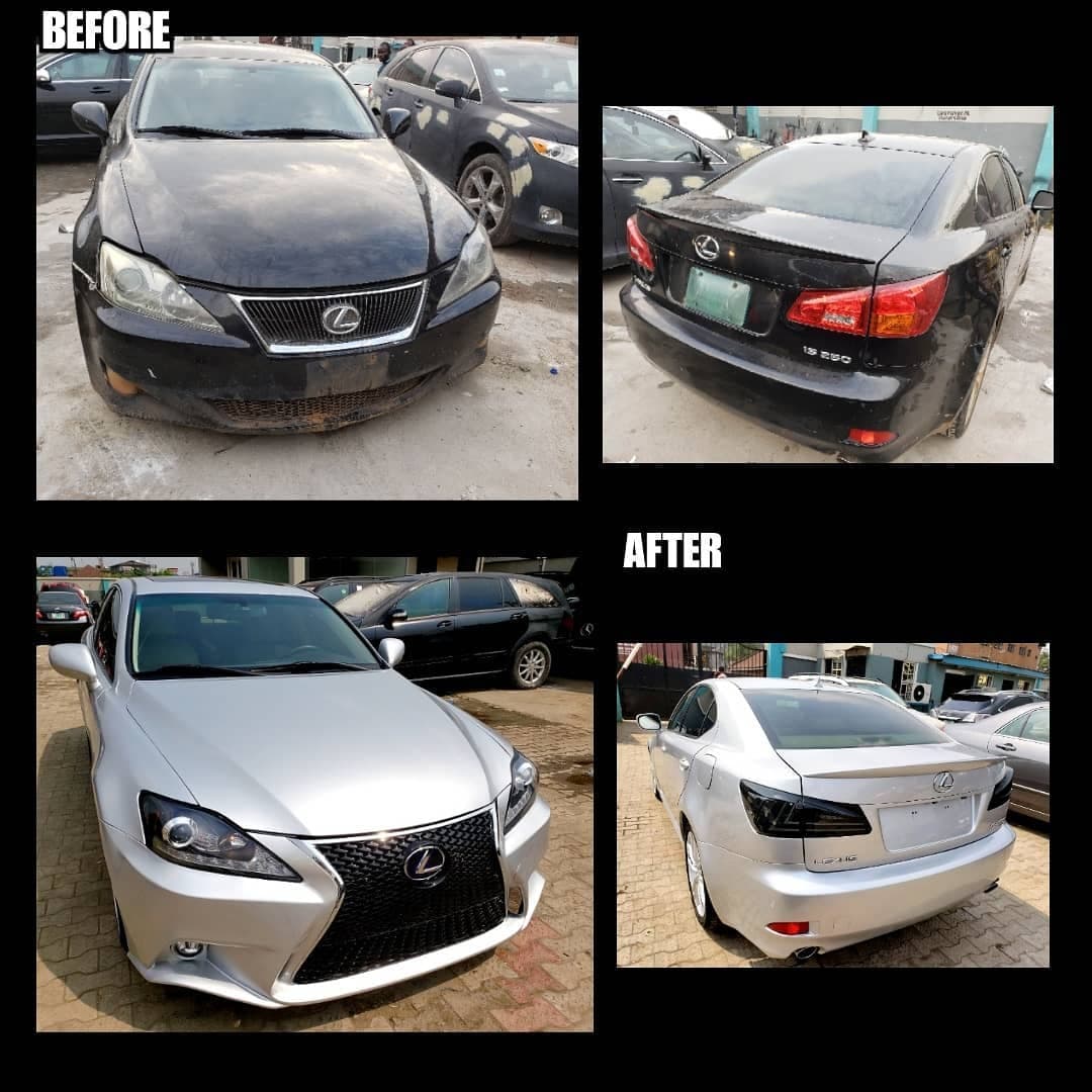 Panel beating work